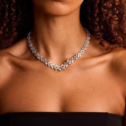 White Gold Diamond Collar at DMR