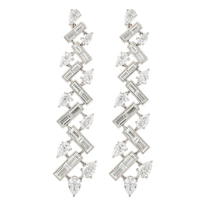 Aria White Gold Diamond Drop Earrings