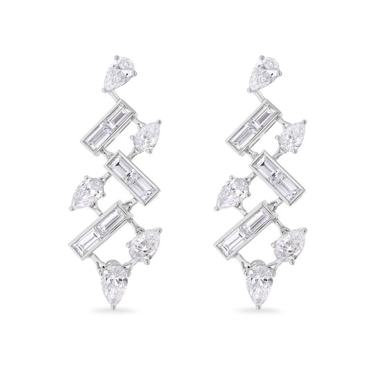 White Gold Diamond Earrings at DMR