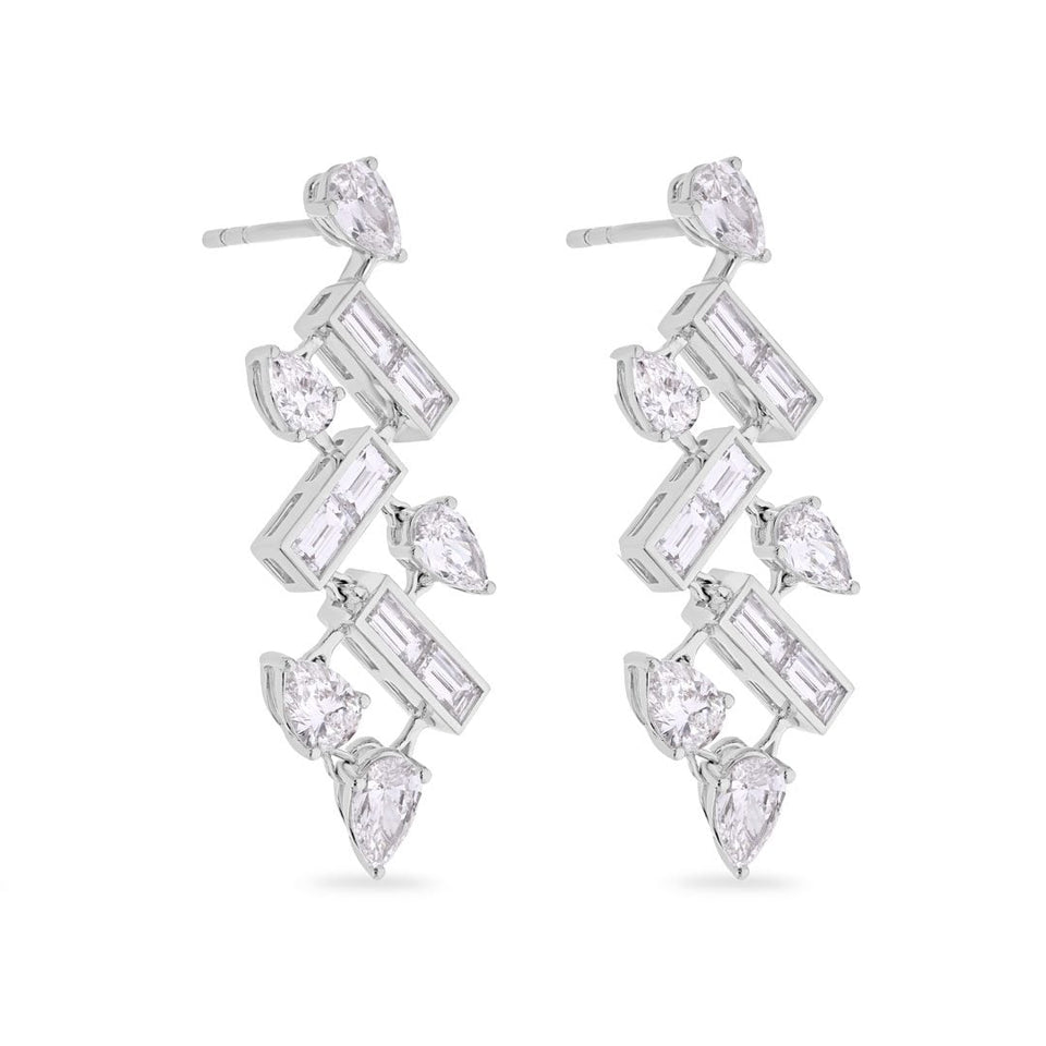 White Gold Diamond Earrings at DMR