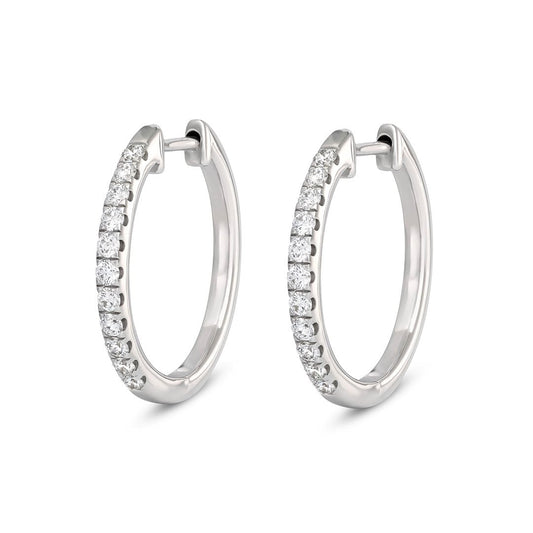 Diamond Hoop Earrings at DMR