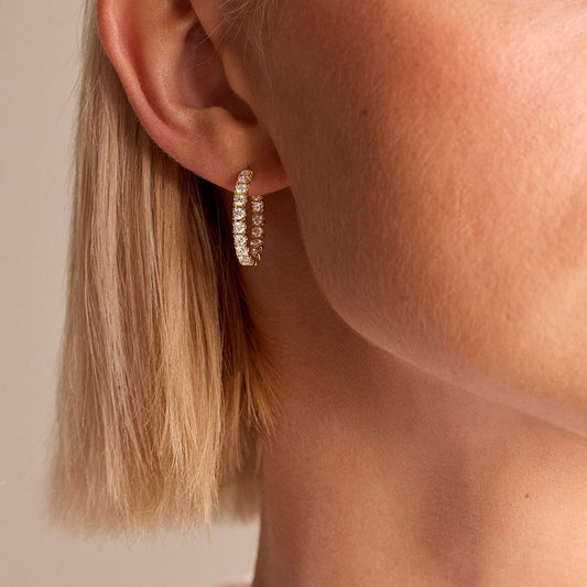 Shop Diamond Hoop Earrings at DMR