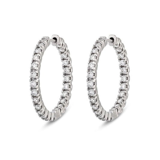 Diamond Hoop Earrings at DMR