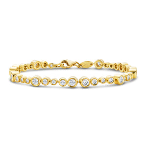 Day Diamonds 18ct Yellow Gold Bezel Set Diamond Bracelet