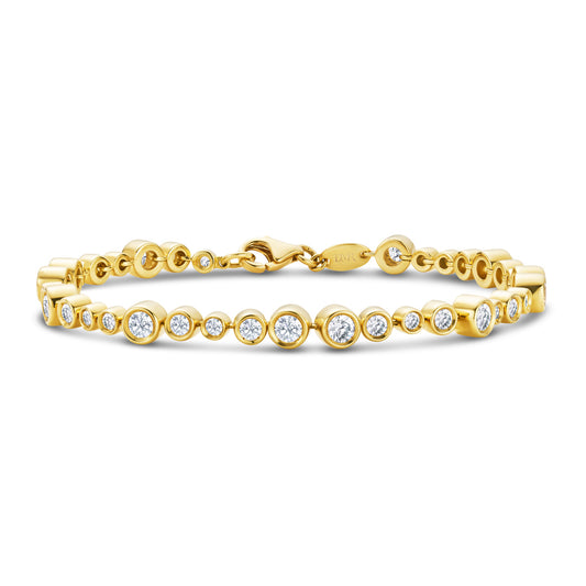 Day Diamonds 18ct Yellow Gold Bezel Set Diamond Bracelet