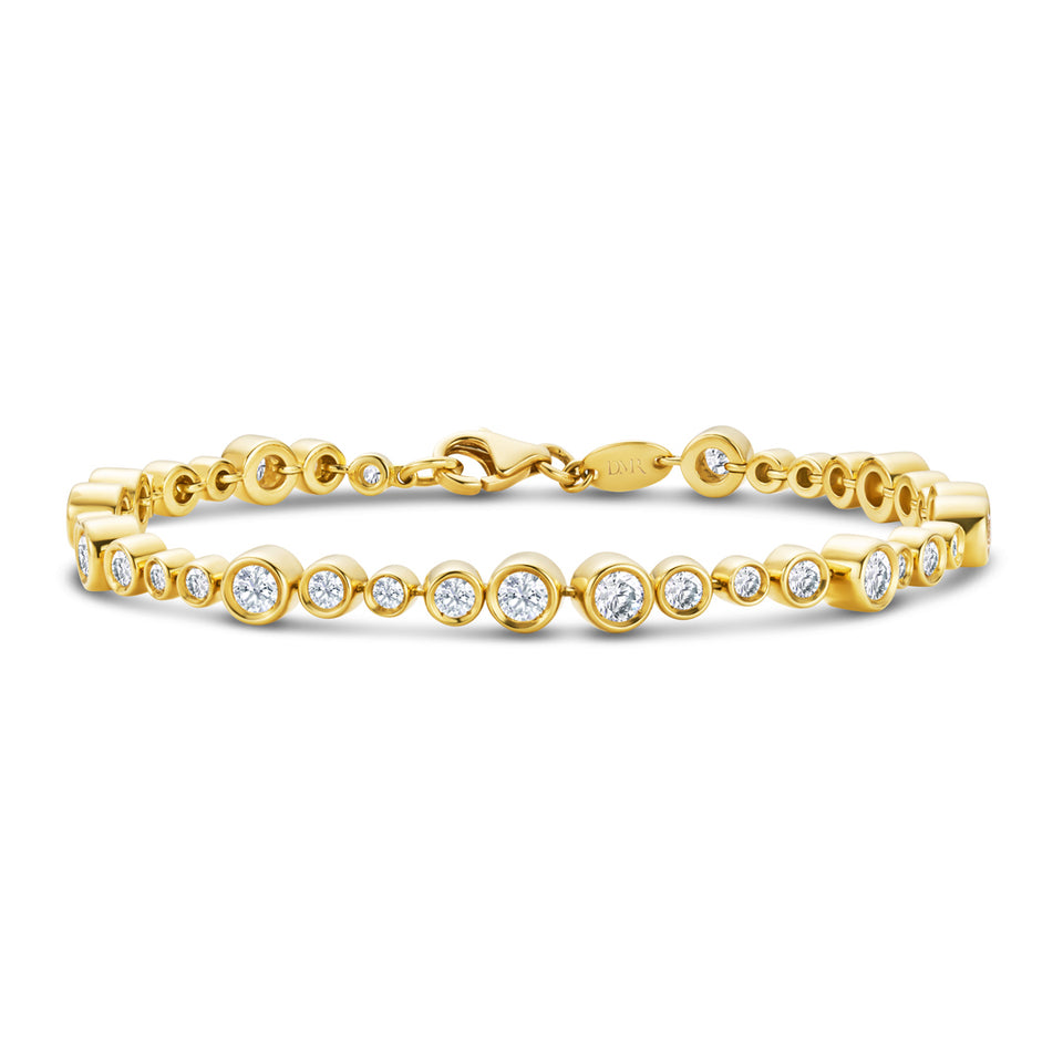 Day Diamonds 18ct Yellow Gold Bezel Set Diamond Bracelet