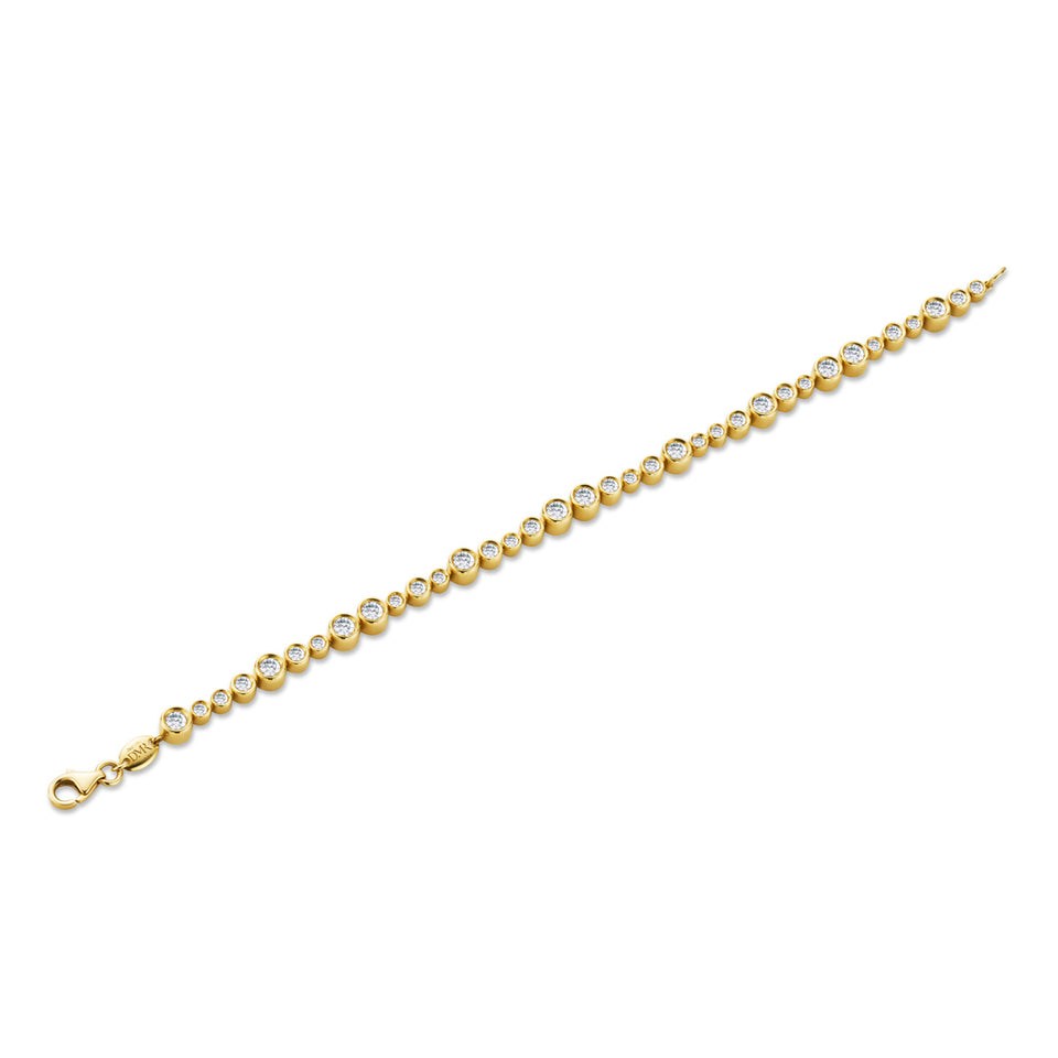 Day Diamonds 18ct Yellow Gold Bezel Set Diamond Bracelet