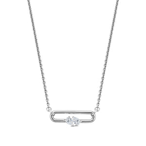 Ditto Platinum Pear Shape Diamond Pendant