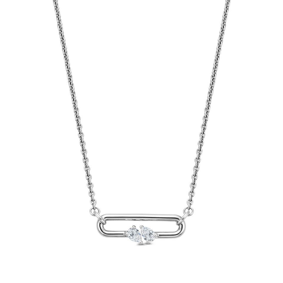 Ditto Platinum Pear Shape Diamond Pendant at David M Robinson
