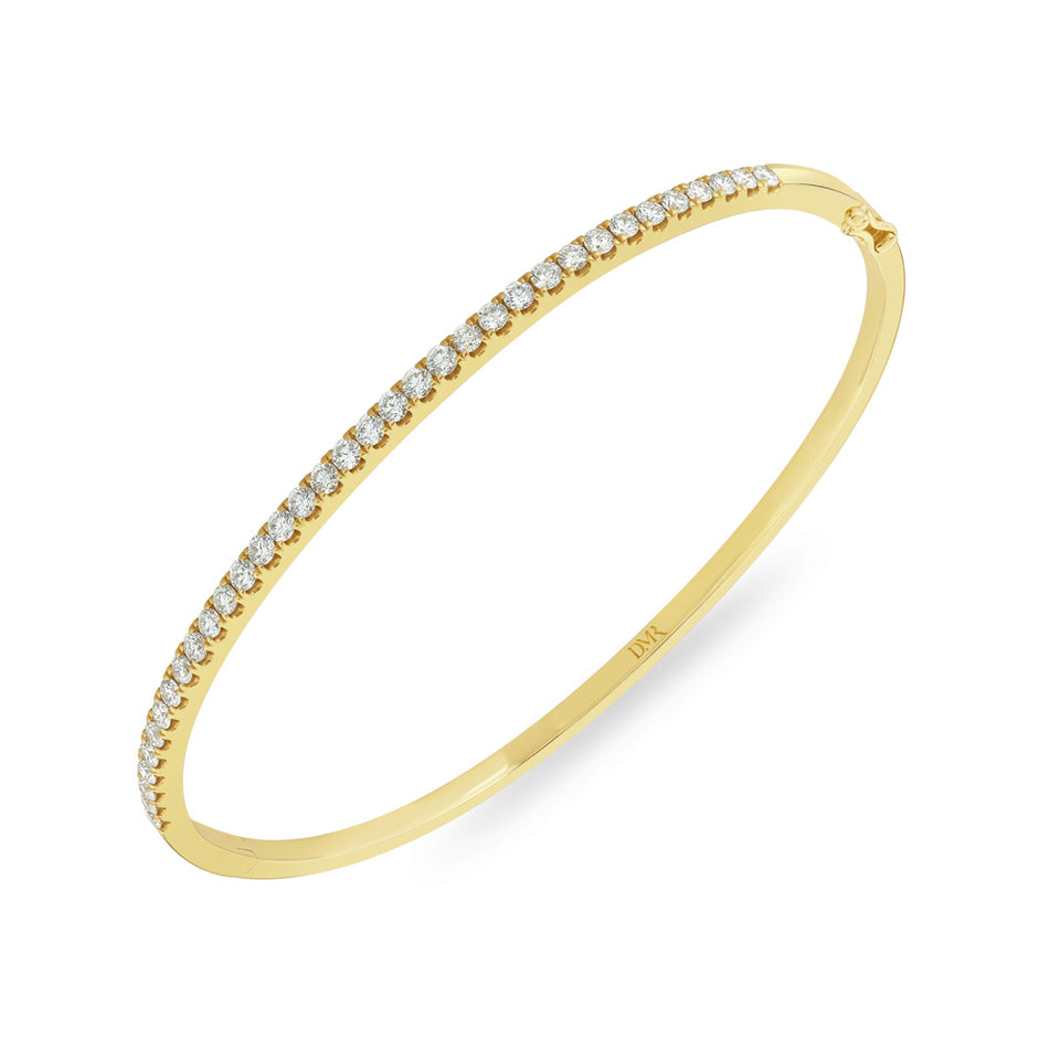 Love Lines 18ct Yellow Gold Diamond Stacking Bangle at David M Robinson
