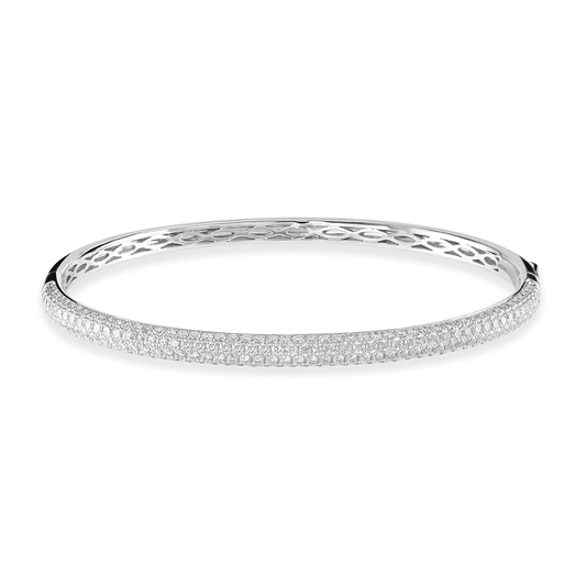 White Gold Diamond Bangle