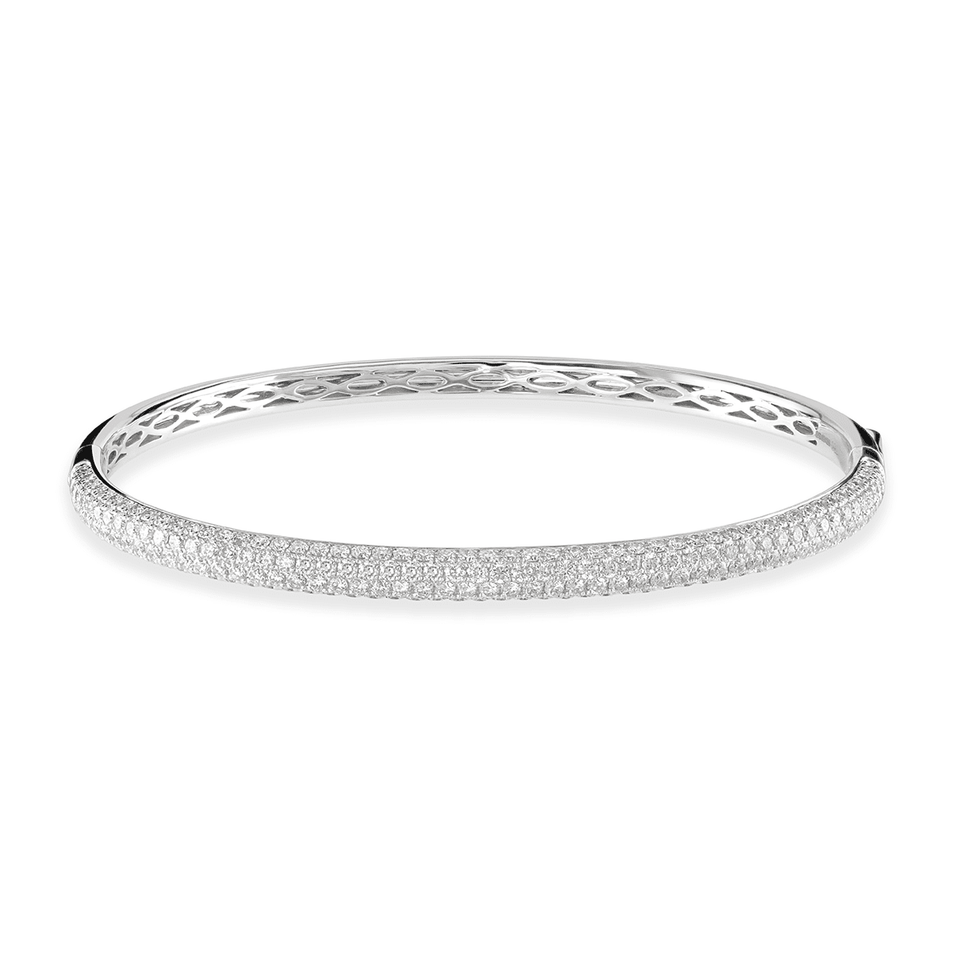 White Gold Diamond Bangle