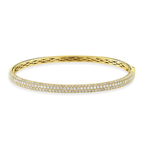 Yellow Gold Diamond Bangle