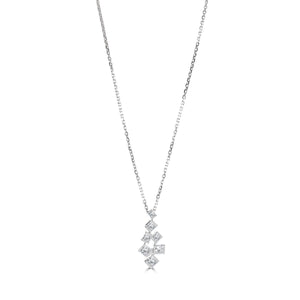 Hopscotch White Gold Small Diamond Pendant
