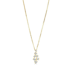 Hopscotch Yellow Gold Small Diamond Pendant
