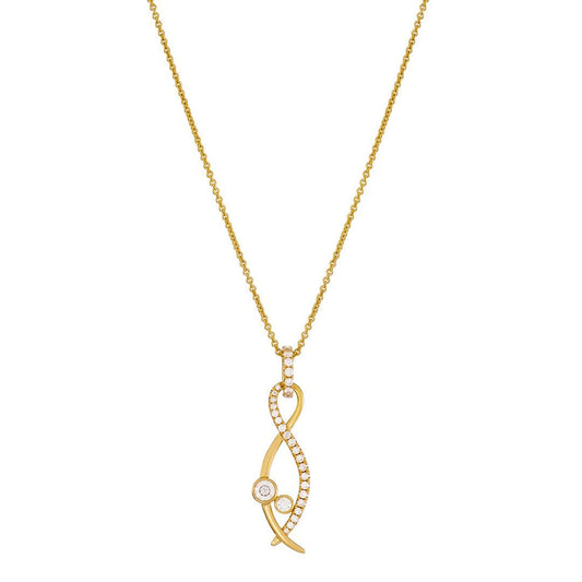 Yellow Gold Diamond Pendant at DMR