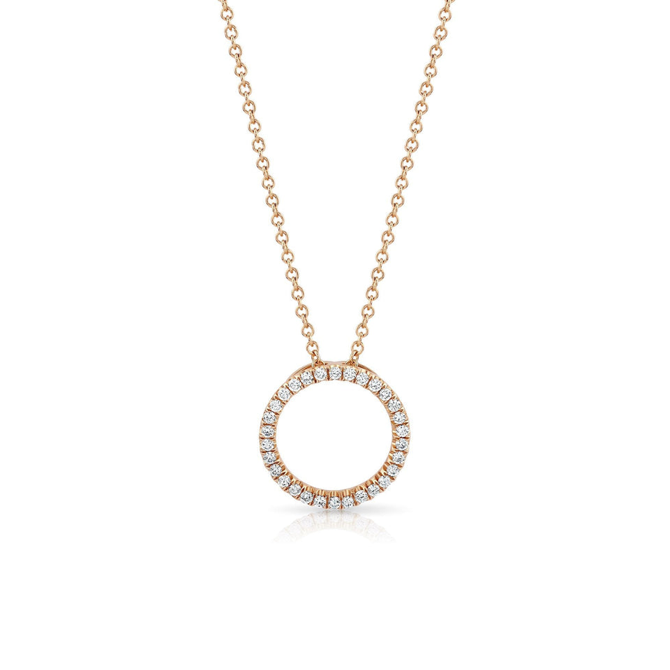 Amour Rose Gold Diamond Pendant at David M Robinson