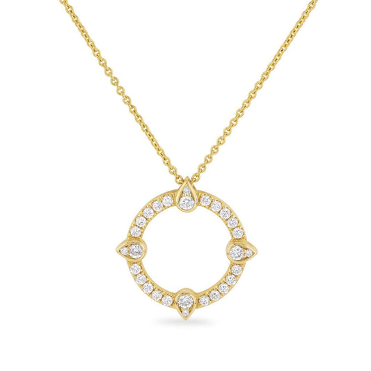 Yellow Gold Diamond Pendant at DMR