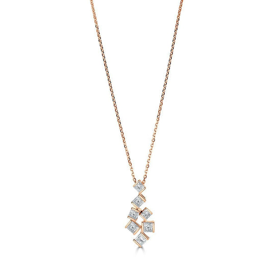 Hopscotch Rose Gold Small Diamond Pendant