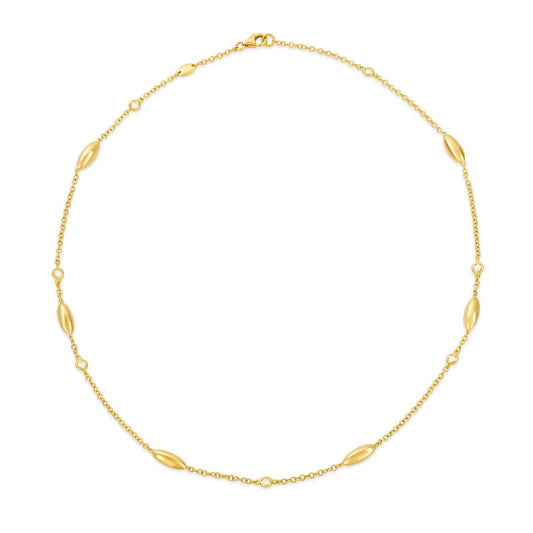 Amalfi Yellow Gold Diamond Necklace at David M Robinson