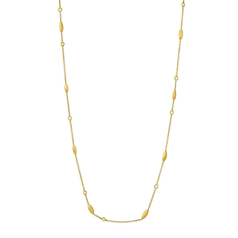 Amalfi 18ct Yellow Gold Diamond Necklace at David M Robinson