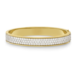 Day Diamonds Yellow & White Gold Pave Diamond Bangle