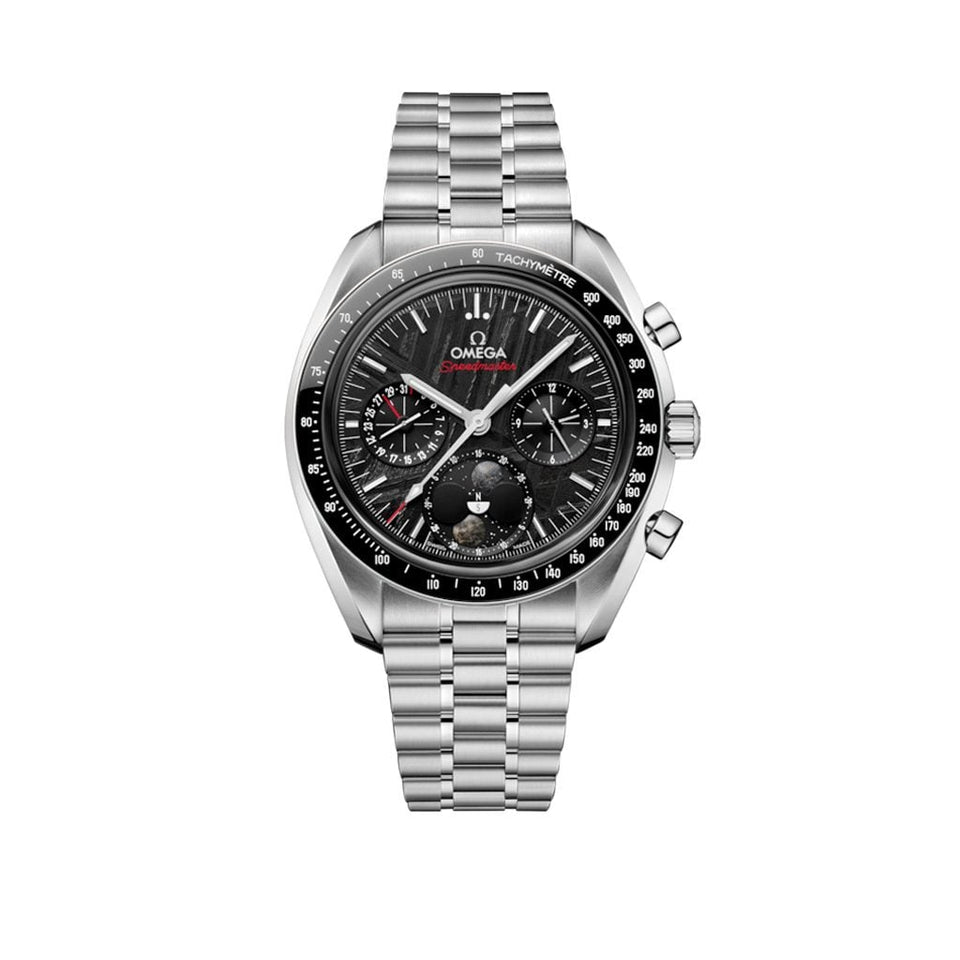 OMEGA Speedmaster Meteorite Moonphase 43mm Steel Watch at DMR and the OMEGA Boutique Liverpool