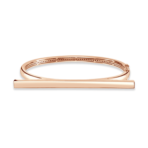 Love Lines Rose Gold Polished Bangle