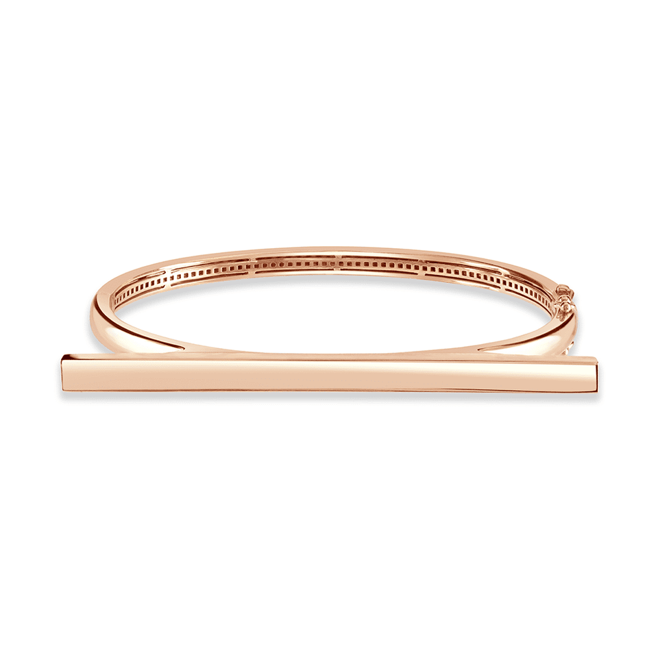 Love Lines Rose Gold Polished Bangle at David M Robinson