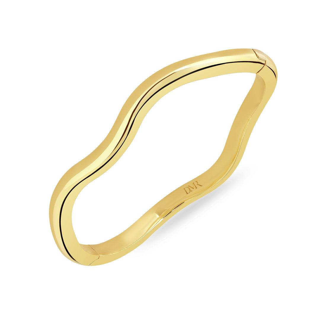 Making Waves Yellow Gold Bangle – DMR