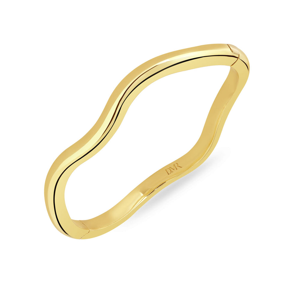 Making Waves 18ct Yellow Gold Bangle at David M Robinson