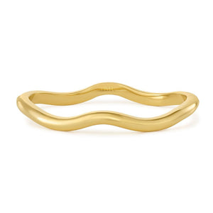 Making Waves Yellow Gold Bangle