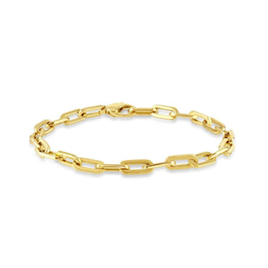 Giallo Polished Yellow Gold Fine Link Bracelet