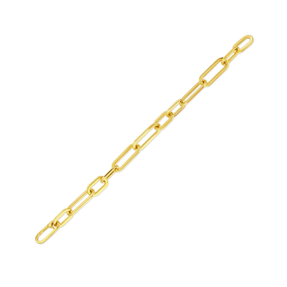 Giallo Polished 18ct Yellow Gold Link Bracelet at David M Robinson