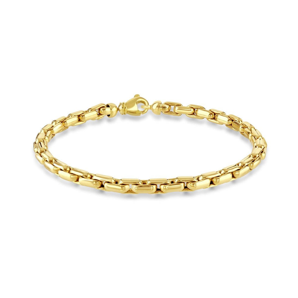 Giallo Polished 18ct Yellow Gold Link Bracelet at David M Robinson