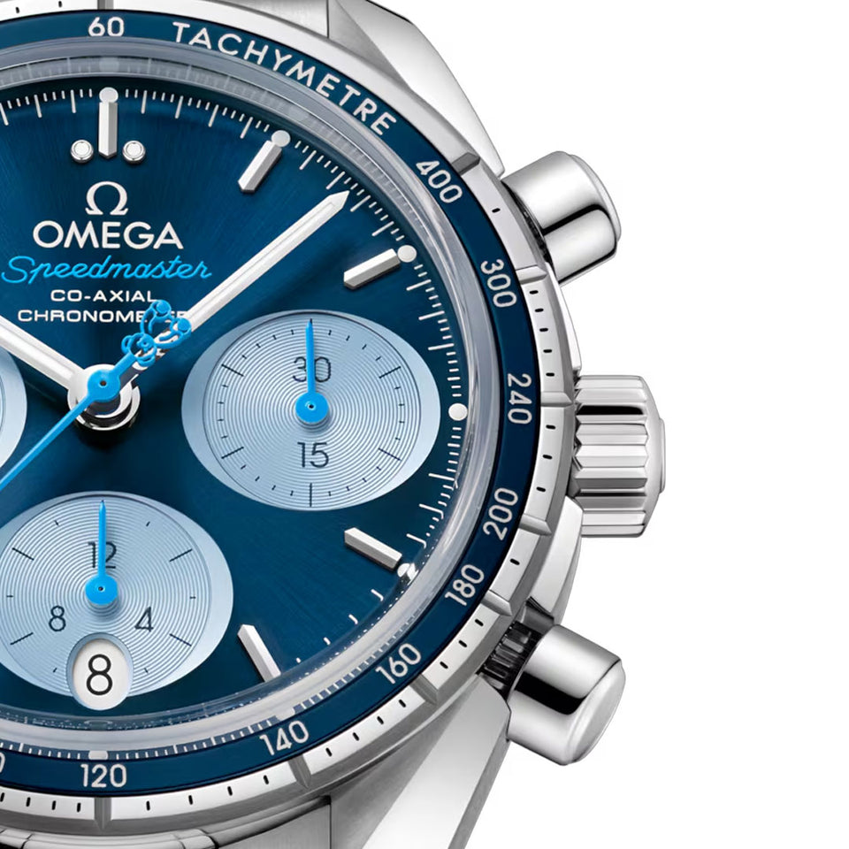 OMEGA Speedmaster Steel Chronograph 38mm Watch at DMR and the OMEGA Boutique Liverpool