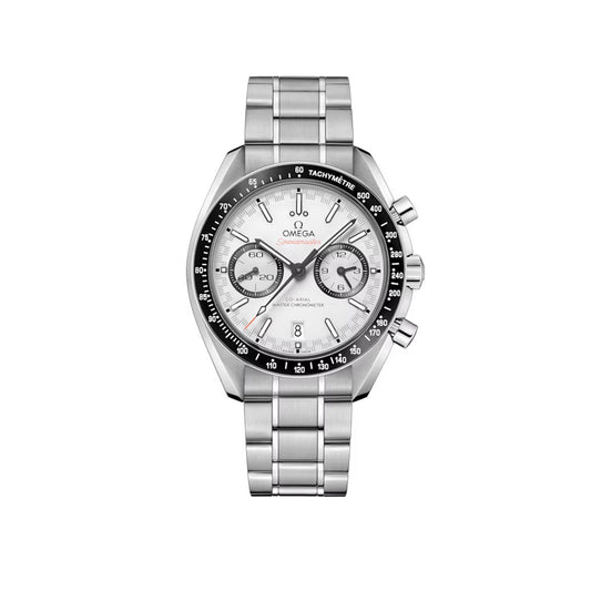OMEGA Speedmaster Racing Steel Chronograph 44mm Watch O32930445104001 at DMR and the OMEGA Boutique Liverpool