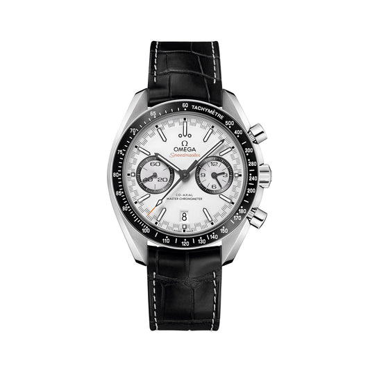 OMEGA Speedmaster Racing Steel Chronograph 44mm Watch O32933445104001 at DMR and the OMEGA Boutique Liverpool