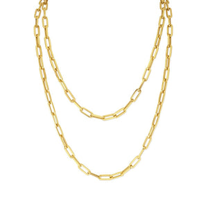 Giallo Yellow Gold Long Link Necklace