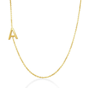 Initial Yellow Gold Necklace