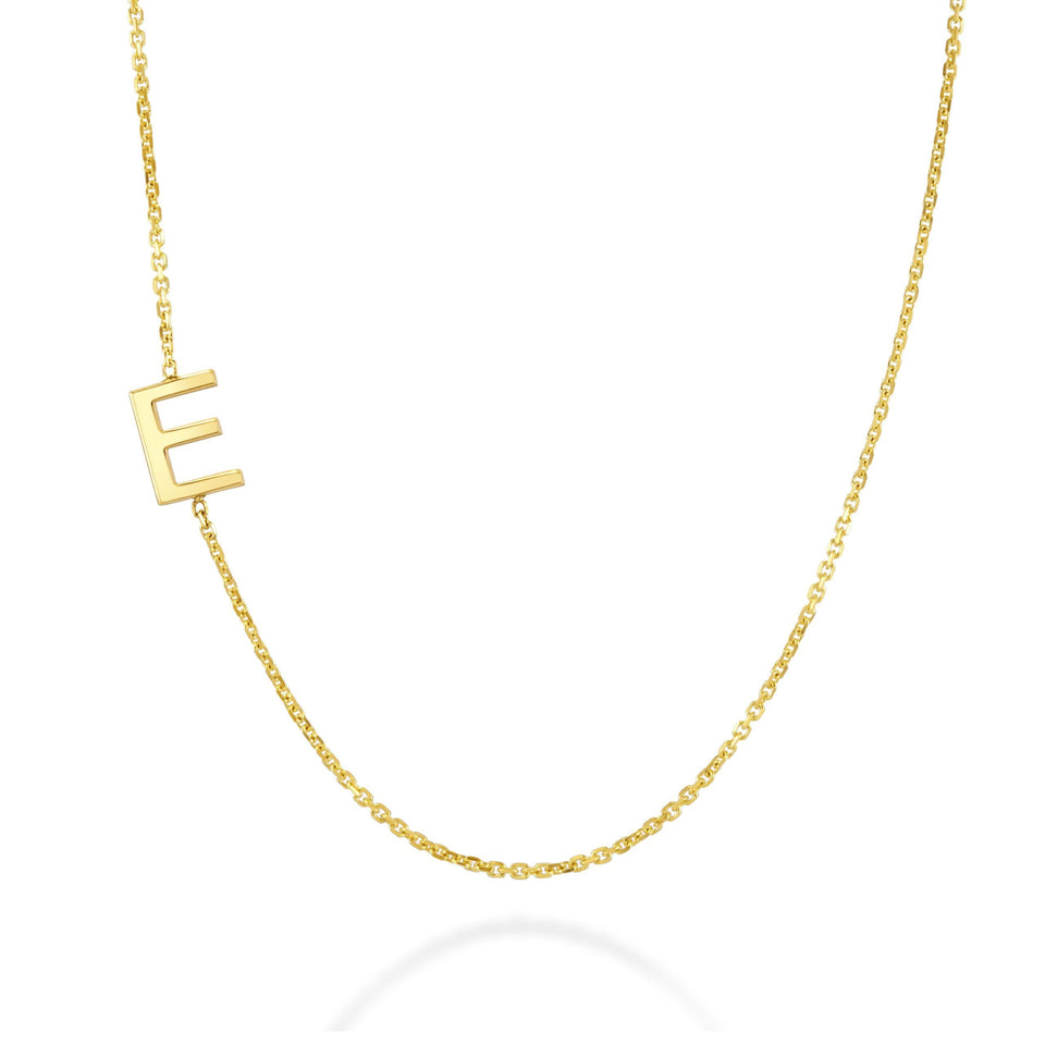 Initial Yellow Gold Necklace