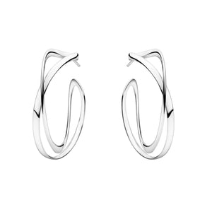 Infinity Large Sterling Silver Hoops