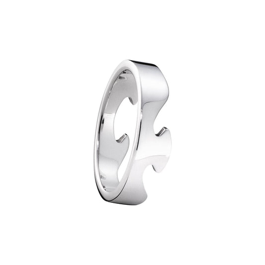 Georg Jensen Fusion 18ct White Gold End Ring at David M Robinson