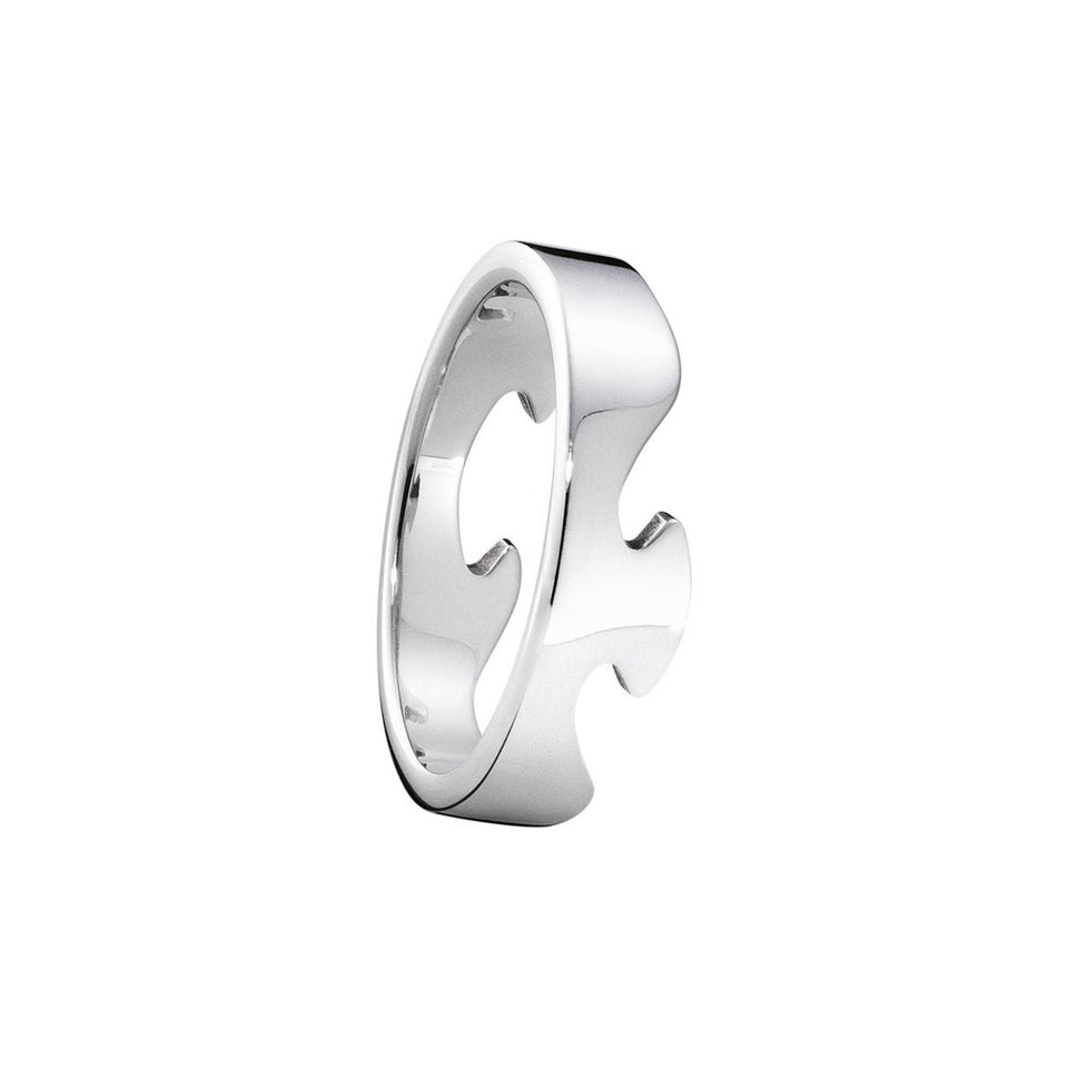 Georg Jensen Fusion 18ct White Gold End Ring at David M Robinson