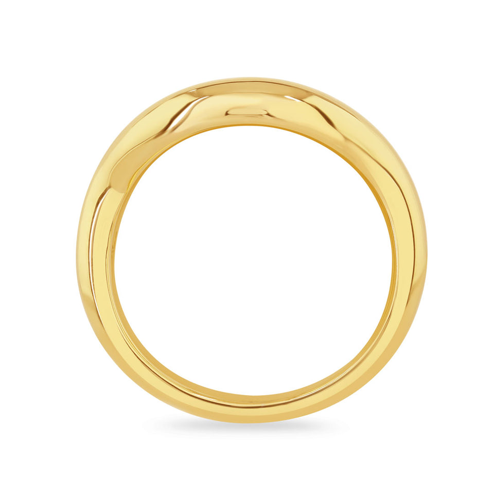 Making Waves 18ct Yellow Gold Stacking Ring at David M Robinson