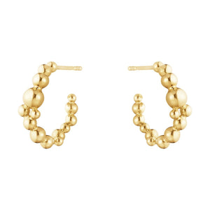 Moonlight Grapes Yellow Gold Earhoops