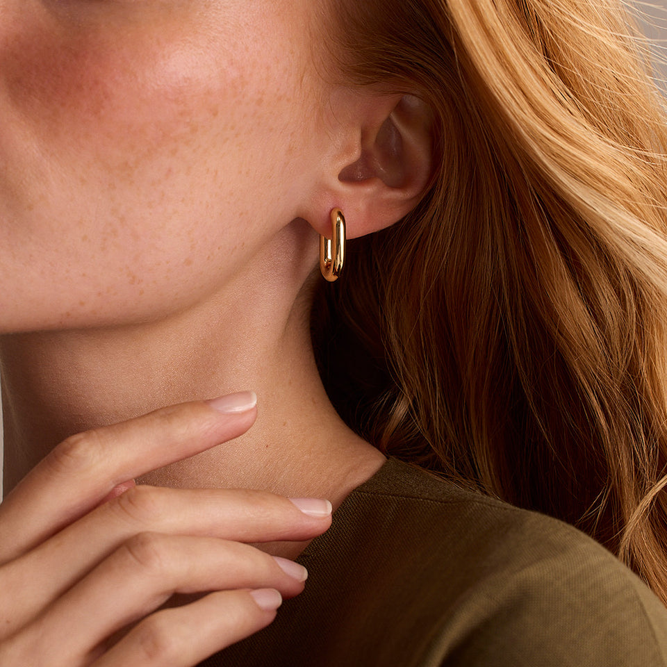 Giallo 18ct Yellow Gold Hoop Earrings at David M Robinson