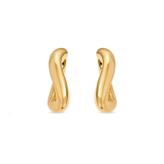 18ct Yellow Gold Hoop Earrings at David M Robinson