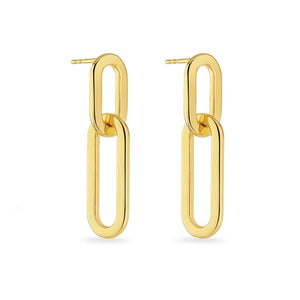 Giallo Yellow Gold Link Drop Earrings