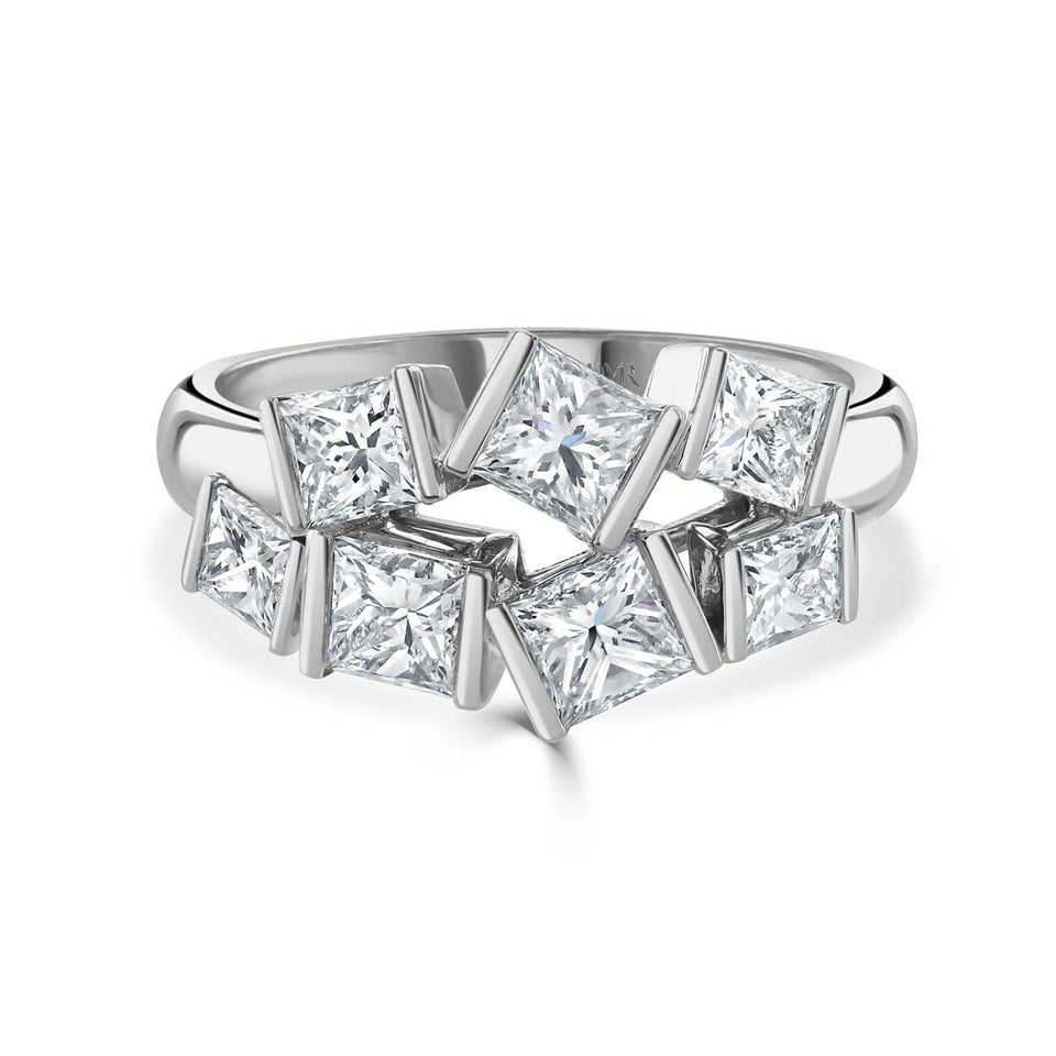 Hopscotch 18ct White Gold Diamond Ring at David M Robinson
